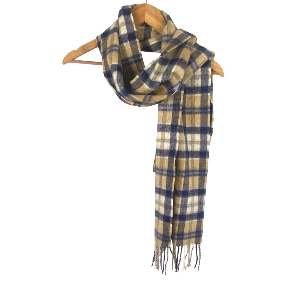 Lambswool Scarf 100% Edinburgh Plaid Fringe 10 X68 Preppy Aca Softdemia Classic